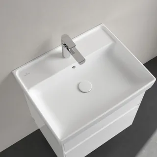Раковина, Villeroy&Boch, Collaro, шгв 600*470*160, отверстия для смесителя-1 сквозное, 2 промаркированных, CeramicPlus, цвет-камень белый