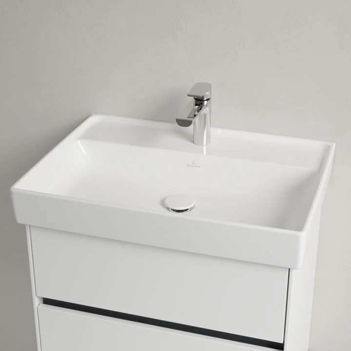 Раковина, Villeroy&Boch, Collaro, шгв 650*470*160, отверстия для смесителя-1 сквозное, 2 промаркированных, CeramicPlus, цвет-альпийский белый