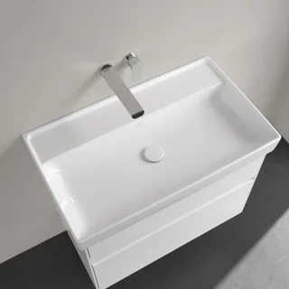 Раковина, Villeroy&Boch, Collaro, шгв 800*470*160, отверстия для смесителя-отсутствуют, CeramicPlus, цвет-альпийский белый