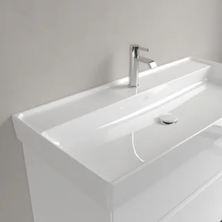 Раковина, Villeroy&Boch, Collaro, шгв 1000*470*160, отверстия для смесителя-1 сквозное, 2 промаркированных, CeramicPlus, цвет-камень белый