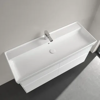 Раковина, Villeroy&Boch, Collaro, шгв 1200*470*160, отверстия для смесителя-1 сквозное, 2 промаркированных, CeramicPlus, цвет-альпийский белый