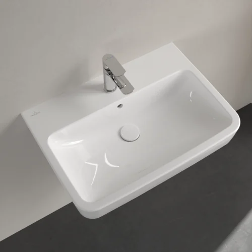 Раковина, Villeroy&Boch, O.Novo, шгв 650*460*125, отверстия для смесителя-1 сквозное, 2 промаркированных, AntiBac, цвет-альпийский белый