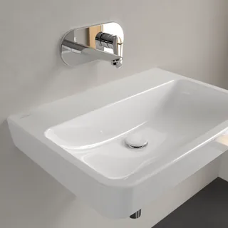 Раковина, Villeroy&Boch, O.Novo, шгв 650*460*125, отверстия для смесителя-отсутствуют, AntiBac, цвет-альпийский белый