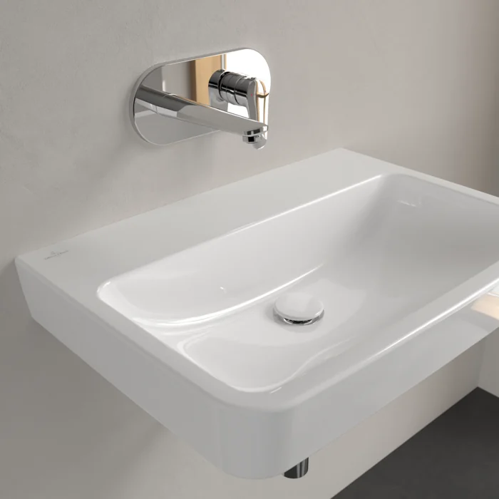 Раковина, Villeroy&Boch, O.Novo, шгв 650*460*125, отверстия для смесителя-отсутствуют, CeramicPlus/AntiBac, цвет-альпийский белый