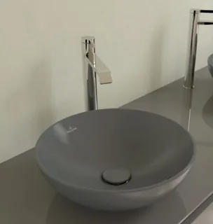 Раковина, Villeroy&Boch, Loop&Friends, шгв 380*380*120, отверстия для смесителя-отсутствуют, CeramicPlus, цвет-Graphite