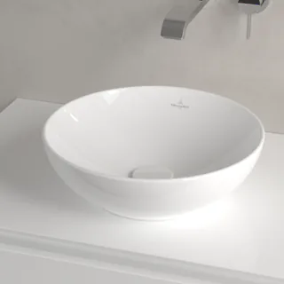Раковина, Villeroy&Boch, Loop&Friends, шгв 380*380*120, отверстия для смесителя-отсутствуют, цвет-альпийский белый