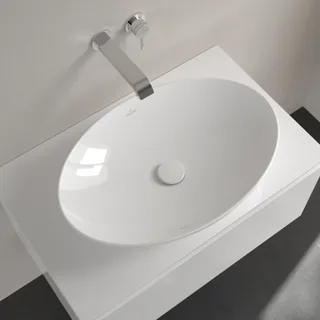 Раковина, Villeroy&Boch, Loop&Friends, шгв 620*420*120, отверстия для смесителя-отсутствуют, CeramicPlus, цвет-альпийский белый — иконка