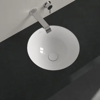 Раковина, Villeroy&Boch, Loop&Friends, шгв 380*380*210, отверстия для смесителя-отсутствуют, CeramicPlus, цвет-альпийский белый