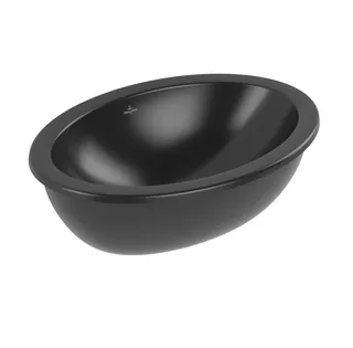 Раковина, Villeroy&Boch, Loop&Friends, шгв 560*380*220, отверстия для смесителя-отсутствуют, CeramicPlus, цвет-Pure Black