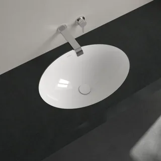 Раковина, Villeroy&Boch, Loop&Friends, шгв 560*380*225, отверстия для смесителя-отсутствуют, цвет-альпийский белый