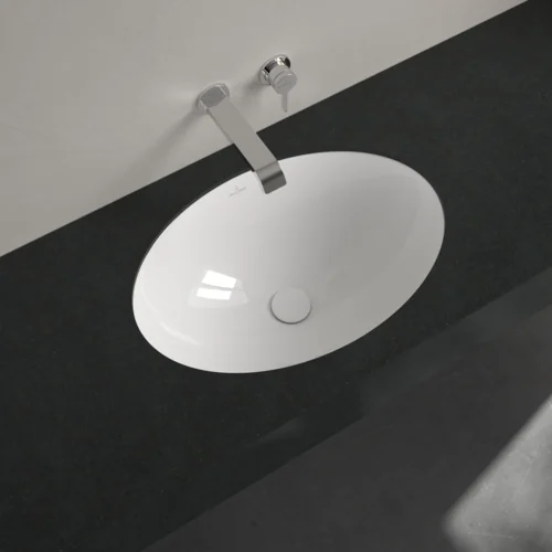 Раковина, Villeroy&Boch, Loop&Friends, шгв 560*380*225, отверстия для смесителя-отсутствуют, цвет-альпийский белый