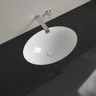Раковина, Villeroy&Boch, Loop&Friends, шгв 560*380*225, отверстия для смесителя-отсутствуют, CeramicPlus, цвет-альпийский белый