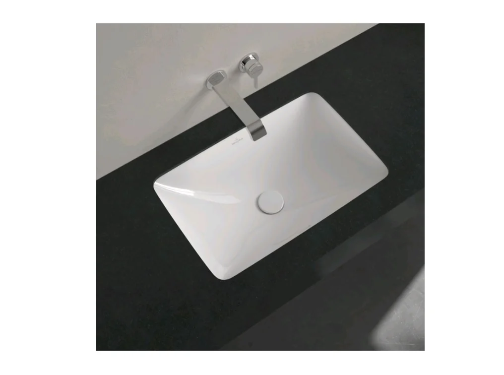Раковина, Villeroy&Boch, Loop&Friends, шгв 450*280*170, отверстия для смесителя-отсутствуют, CeramicPlus, цвет-альпийский белый (белый Alpin)