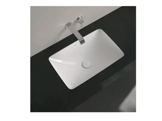 Раковина, Villeroy&Boch, Loop&Friends, шгв 540*340*190, отверстия для смесителя-отсутствуют, CeramicPlus, цвет-Stone White
