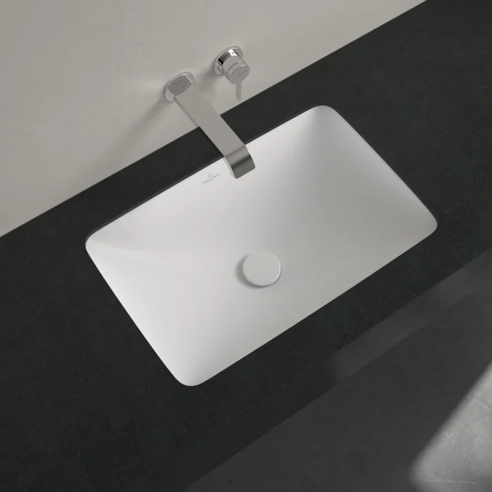 Раковина, Villeroy&Boch, Loop&Friends, шгв 540*340*190, отверстия для смесителя-отсутствуют, CeramicPlus, цвет-альпийский белый