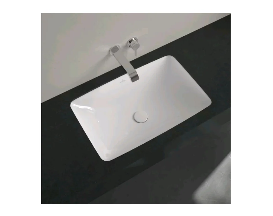Раковина, Villeroy&Boch, Loop&Friends, шгв 615*380*180, отверстия для смесителя-отсутствуют, CeramicPlus, цвет-альпийский белый (белый Alpin)
