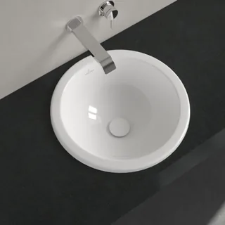 Раковина, Villeroy&Boch, Loop&Friends, шгв 450*450*210, отверстия для смесителя-отсутствуют, цвет-альпийский белый