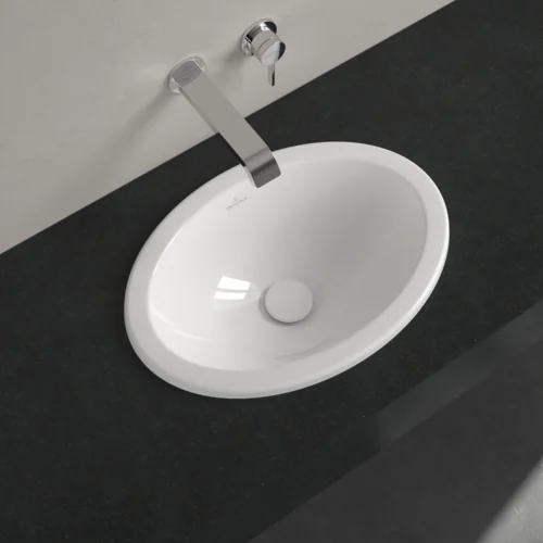 Раковина, Villeroy&Boch, Loop&Friends, шгв 505*360*185, отверстия для смесителя-отсутствуют, CeramicPlus, цвет-альпийский белый