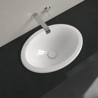 Раковина, Villeroy&Boch, Loop&Friends, шгв 570*410*205, отверстия для смесителя-отсутствуют, цвет-альпийский белый
