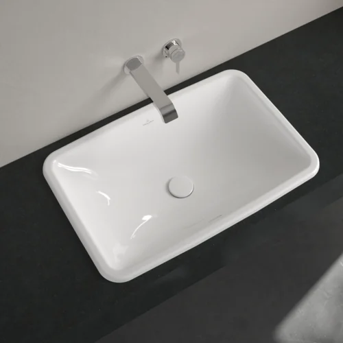 Раковина, Villeroy&Boch, Loop&Friends, шгв 510*340*165, отверстия для смесителя-отсутствуют, CeramicPlus, цвет-альпийский белый