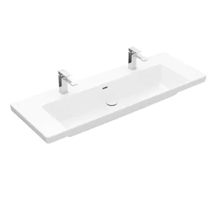 Раковина, Villeroy&Boch, Subway 3.0, шгв 1300*475*120, отверстия для смесителя-2, цвет-альпийский белый