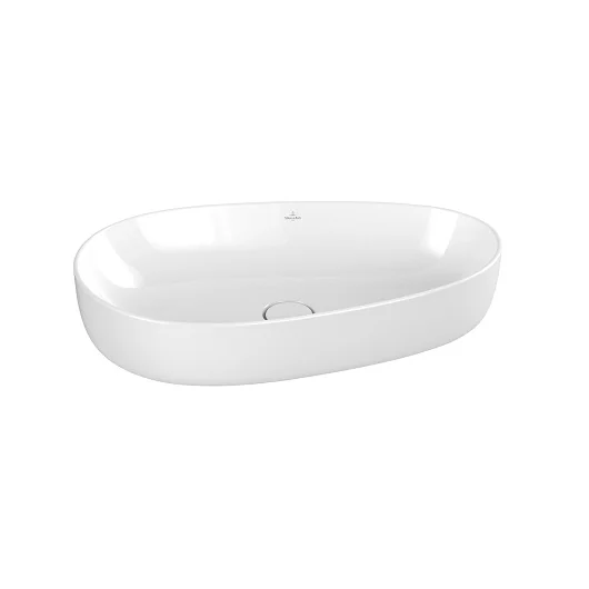 Раковина, Villeroy&Boch, Antao, шгв 650*400*145, отверстия для смесителя-отсутствуют, CeramicPlus, цвет-альпийский белый