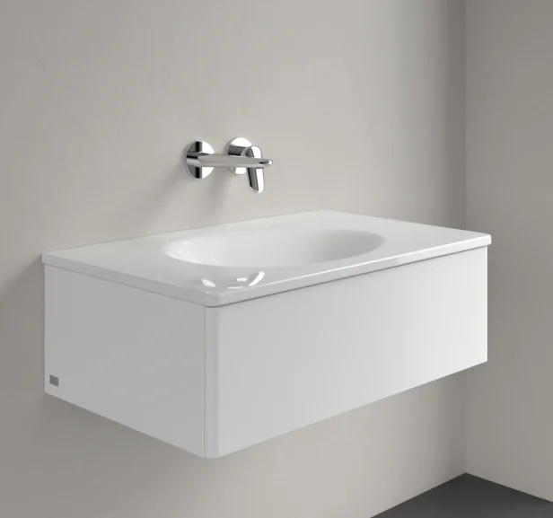 Раковина, Villeroy&Boch, Antao, шг 800*500, отверстия для смесителя-отсутствуют, CeramicPlus, цвет-альпийский белый