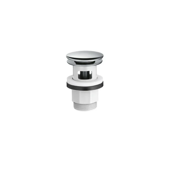 Донный клапан, Hansgrohe, для раковин и биде, с переливом, 1 1/4", хром