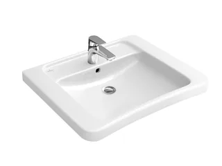 Раковина, Villeroy&Boch, Architectura Vita, шг 650*550, отверстия для смесителя-1, CeramicPlus, цвет-альпийский белый