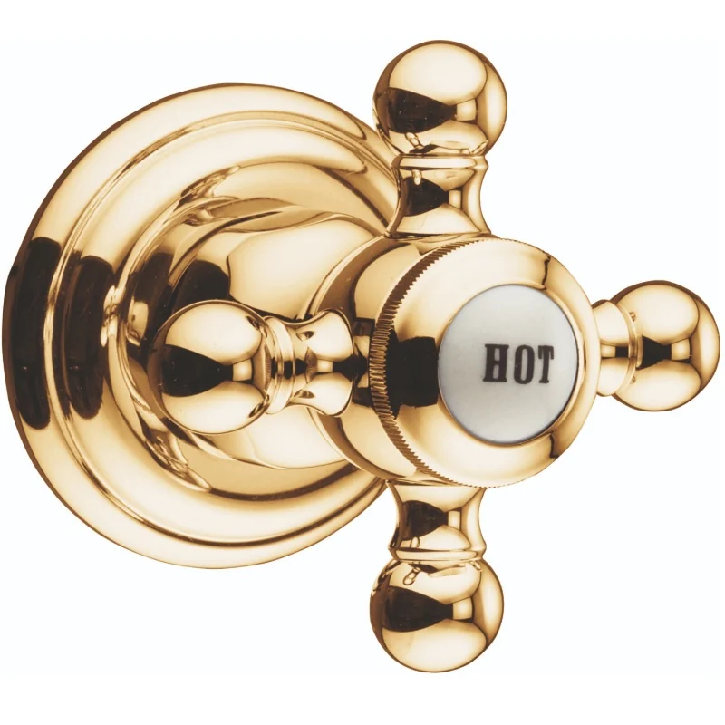 Вентиль, Kludi, 1926, 3/4", HOT/горячая, цвет-позолоченный, 23 карат