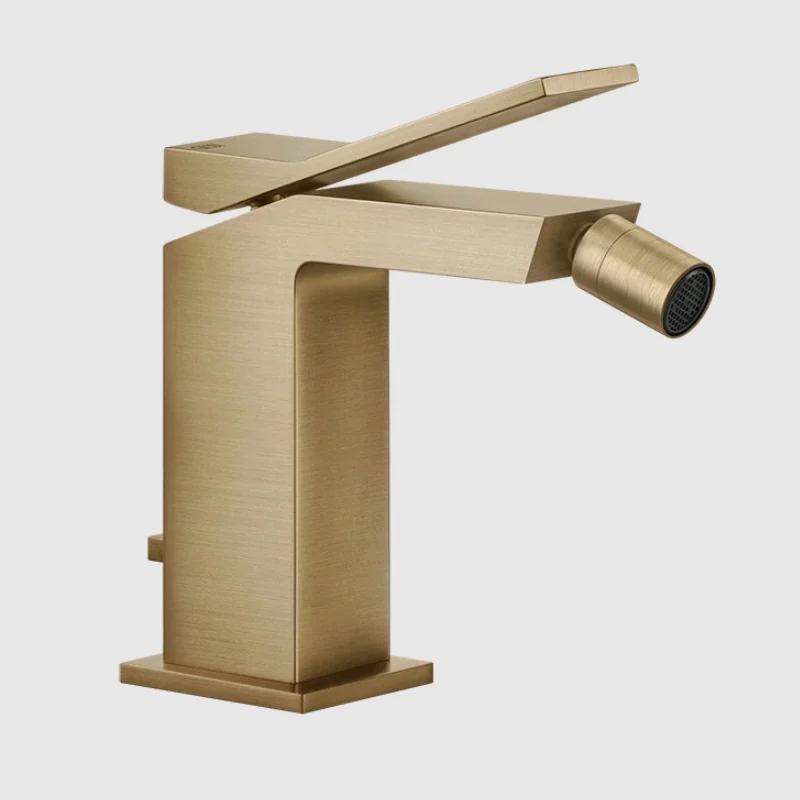 Смеситель для биде, Gessi, Rettangolo K, цвет-Warm Bronze Brushed PVD