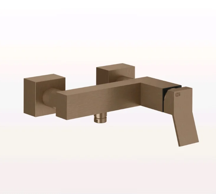 Смеситель для душа, Gessi, Rettangolo K, цвет-Copper Brushed PVD