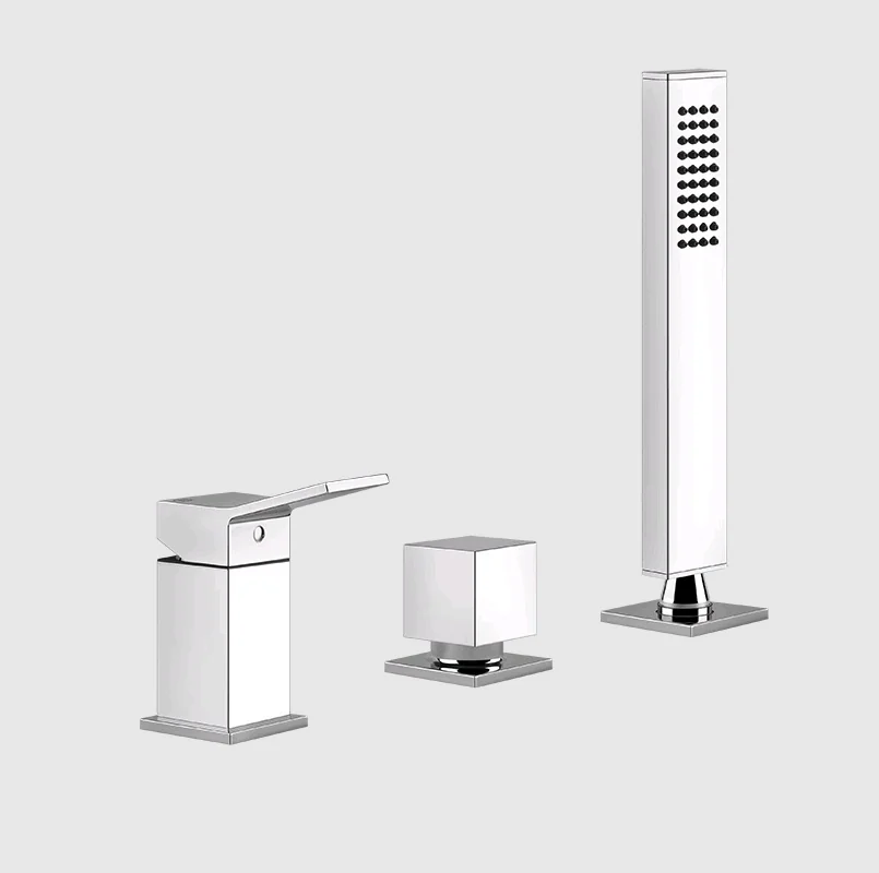 Смеситель для ванны и душа, Gessi, Rettangolo K, на 2 потребителя, цвет-хром