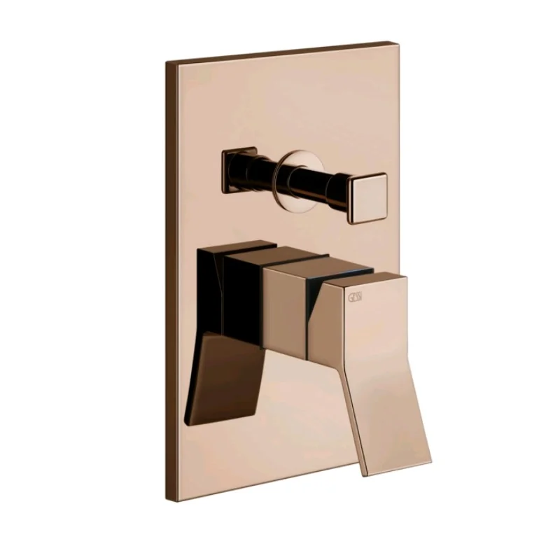 Смеситель для душа, Gessi, Rettangolo K, на 2 потребителя, цвет-Copper PVD