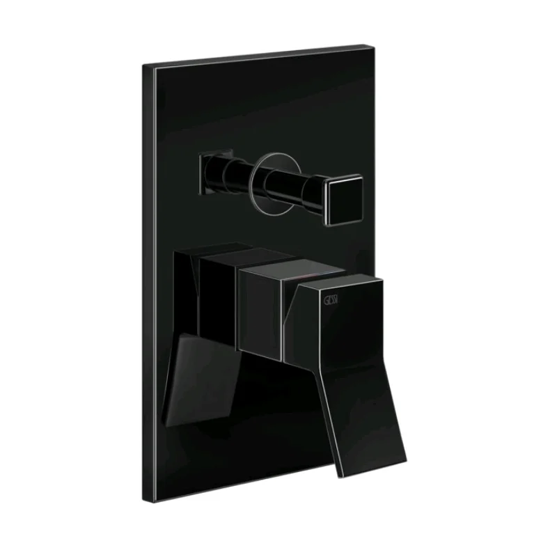 Смеситель для душа, Gessi, Rettangolo K, на 2 потребителя, цвет-Black Metal PVD