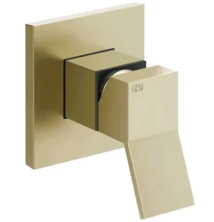 Смеситель для душа, Gessi, Rettangolo K, на 1 потребитель, цвет-Brushed Brass PVD