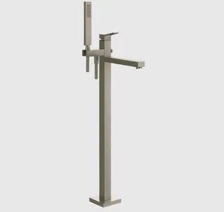 Смеситель для ванны и душа, Gessi, Rettangolo K, напольный, цвет-Finox Brushed Nickel