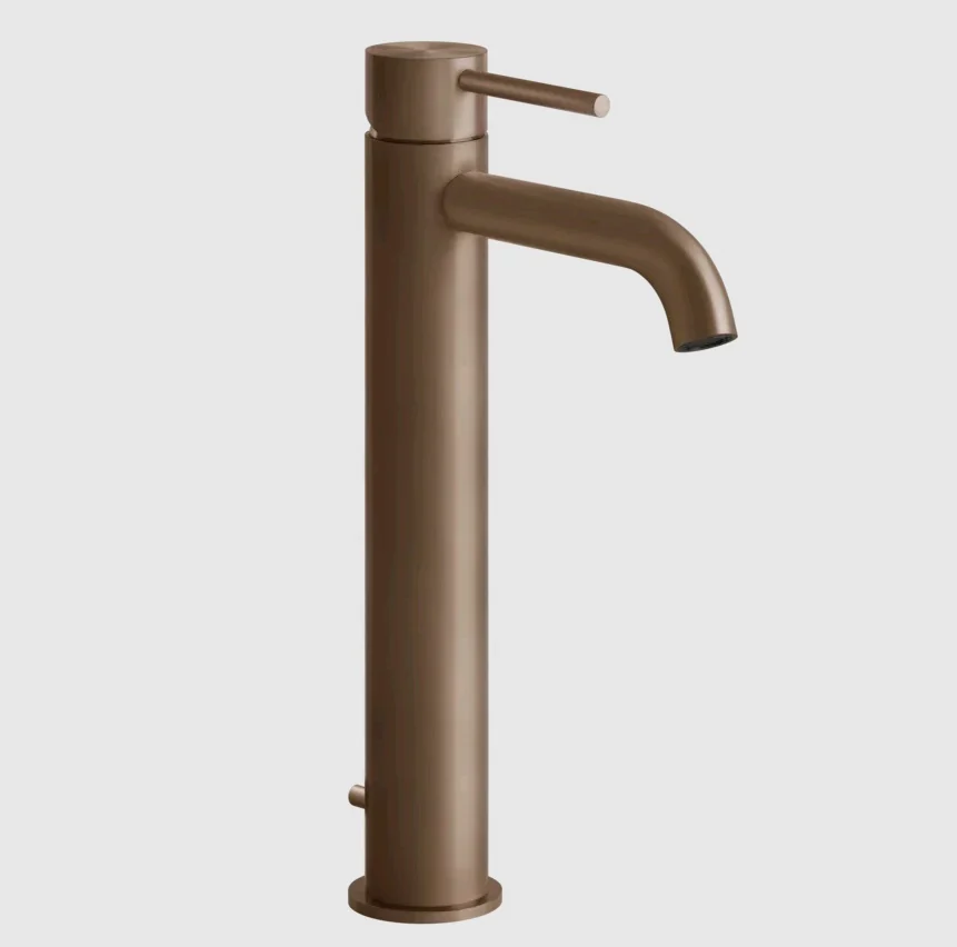 Смеситель для раковины, Gessi, 316 Flessa, цвет-Copper Brushed PVD