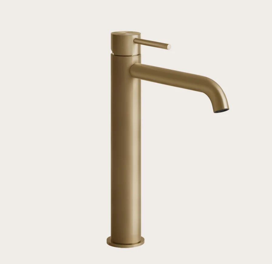 Смеситель для раковины, Gessi, Flessa, цвет-Warm Bronze Brushed PVD