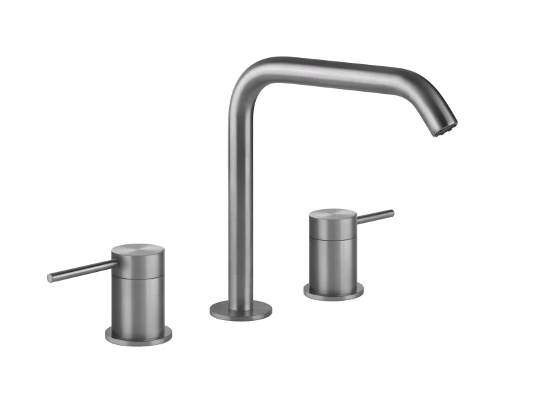 Смеситель для раковины, Gessi, Flessa, цвет-Warm Steel Brushed PVD