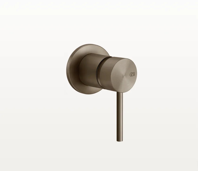 Смеситель для душа, Gessi, 316, на 1 потребитель, настенный встраиваемый, цвет-Coffee Brushed bronze PVD