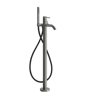 Смеситель для ванны и душа, Gessi, BATH316, напольный, цвет-Steel Brushed