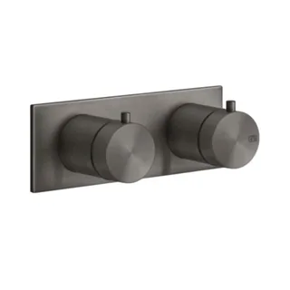 Смеситель для душа, Gessi, 316 Bath-Shower, на 3 потребителя, цвет-Black Metal Brushed PVD