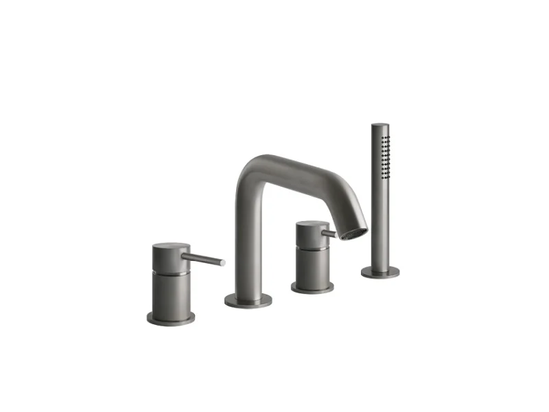 Смеситель для ванны и душа, Gessi, BATH316, цвет-Steel Brushed