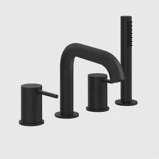 Смеситель для ванны и душа, Gessi, 316 Bath-Shower, цвет-черный матовый