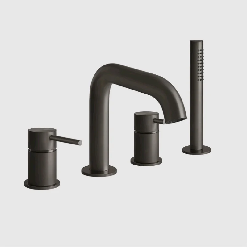 Смеситель для ванны и душа, Gessi, 316 Bath-Shower, цвет-Black Metal Brushed PVD