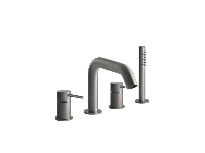 Смеситель для ванны и душа, Gessi, BATH316, цвет-Copper Brushed PVD