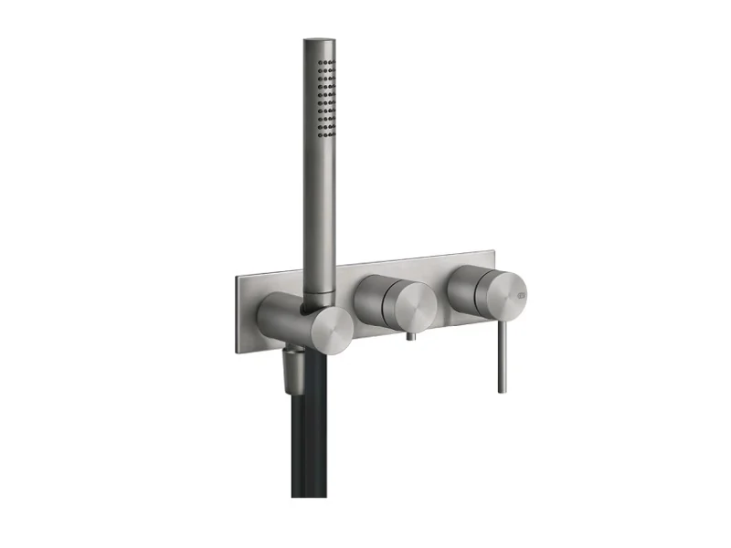 Смеситель для душа, Gessi, Shower316, цвет-Black Metal Brushed PVD