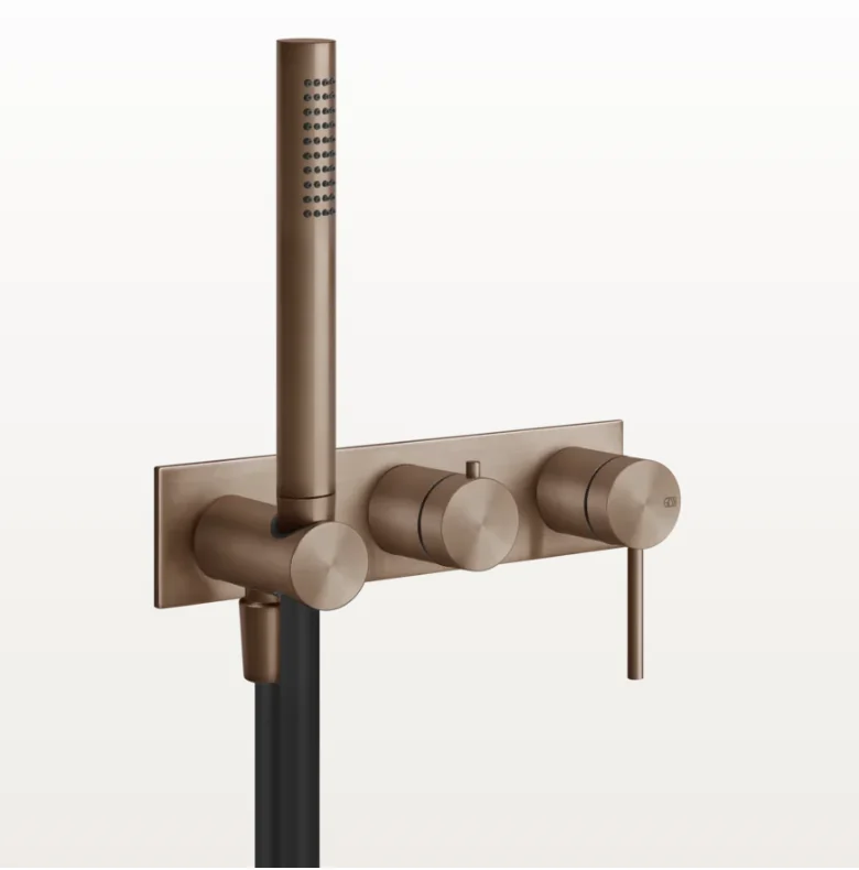 Смеситель для душа, Gessi, Shower316, цвет-Copper Brushed PVD