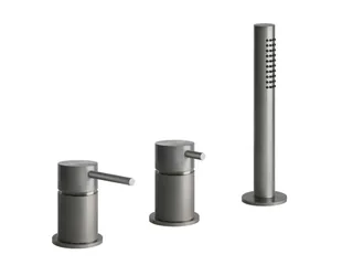 Смеситель для ванны и душа, Gessi, BATH316, цвет-Steel Brushed